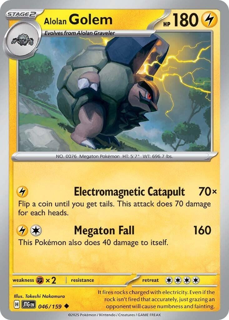 Image for Alolan Golem (SV09: Journey Together) (046/159) - Pokemon