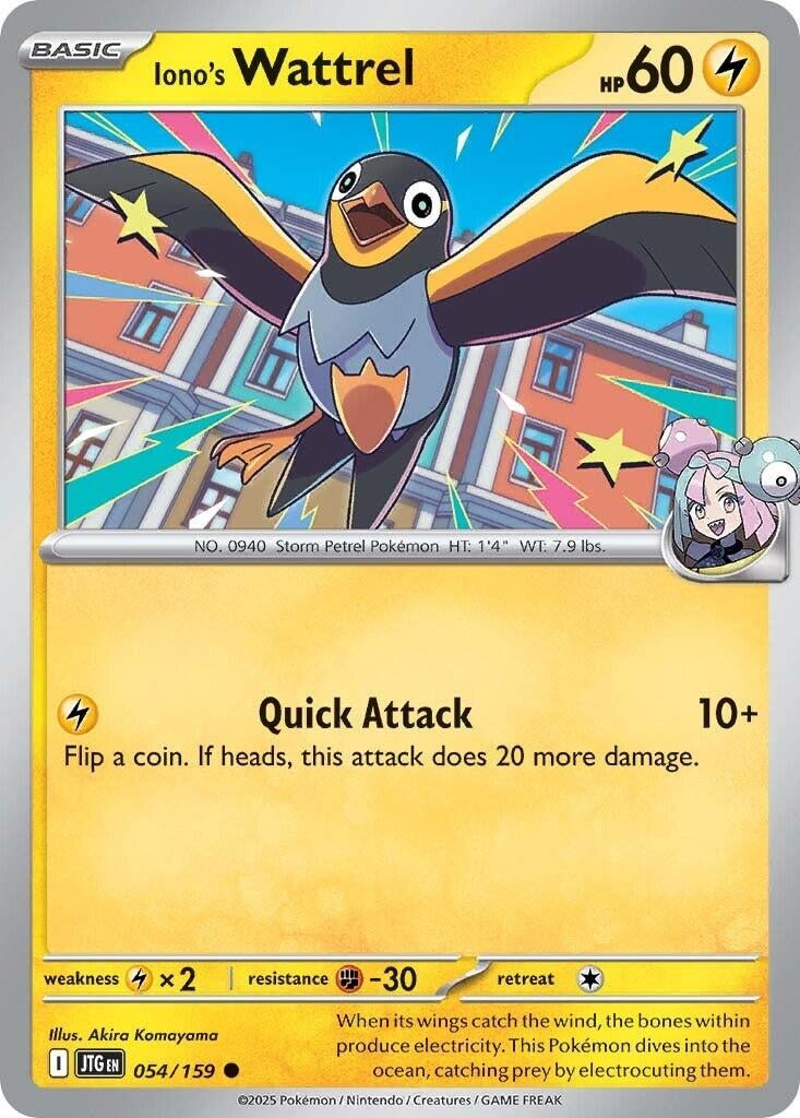 Image for Iono's Wattrel (SV09: Journey Together) (054/159) - Pokemon