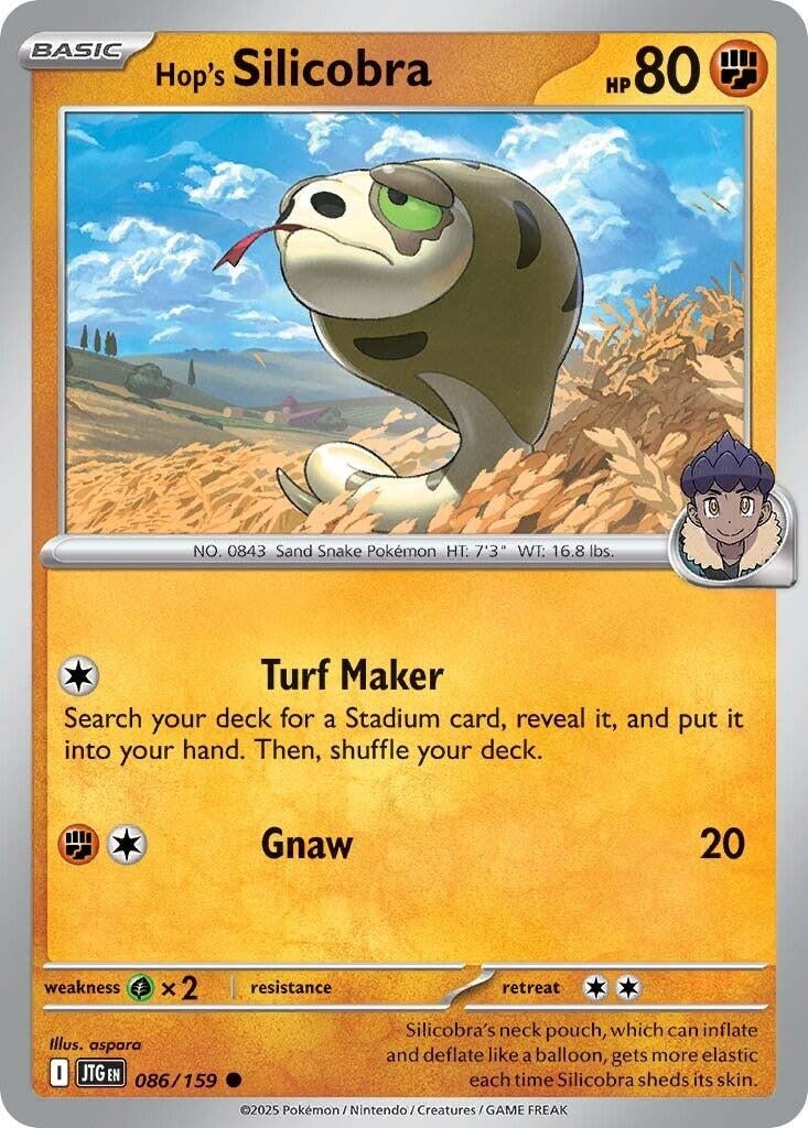 Image for Hop's Silicobra (SV09: Journey Together) (086/159) - Pokemon