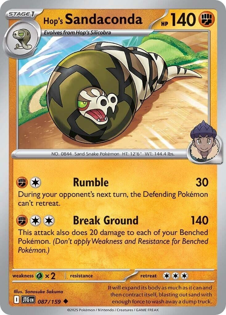 Image for Hop's Sandaconda (SV09: Journey Together) (087/159) - Pokemon