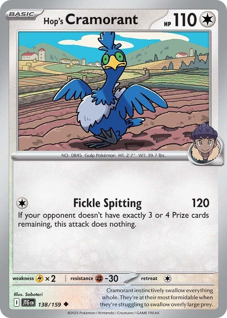 Image for Hop's Cramorant (SV09: Journey Together) (138/159) - Pokemon