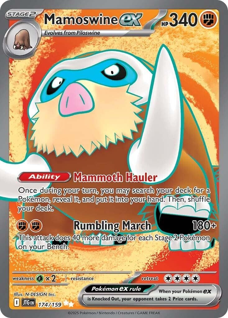 Image for Mamoswine ex (SV09: Journey Together) (174/159) - Pokemon
