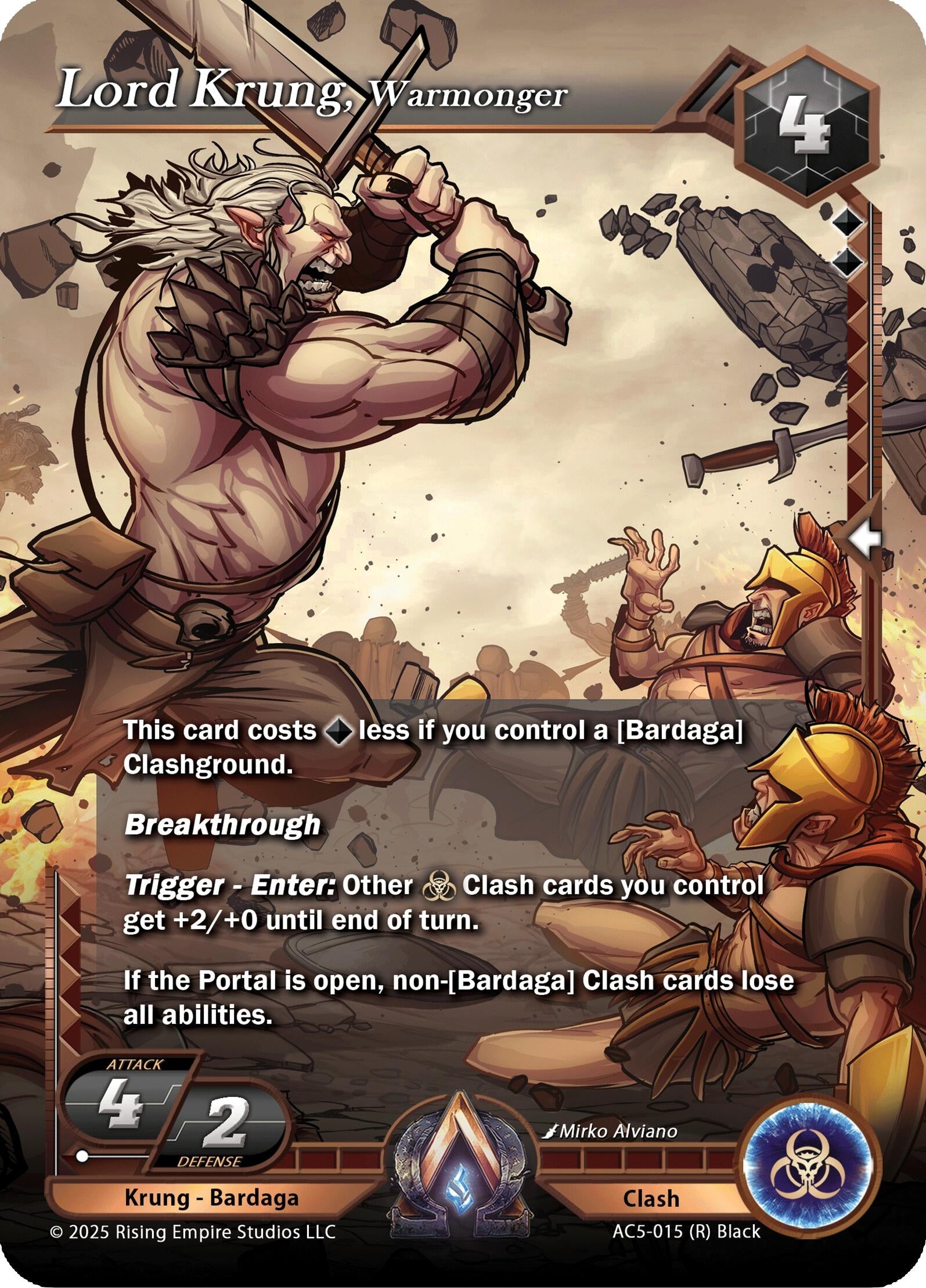 Image for Lord Krung, Warmonger (Equilibrium) (AC5-015) - Alpha Clash