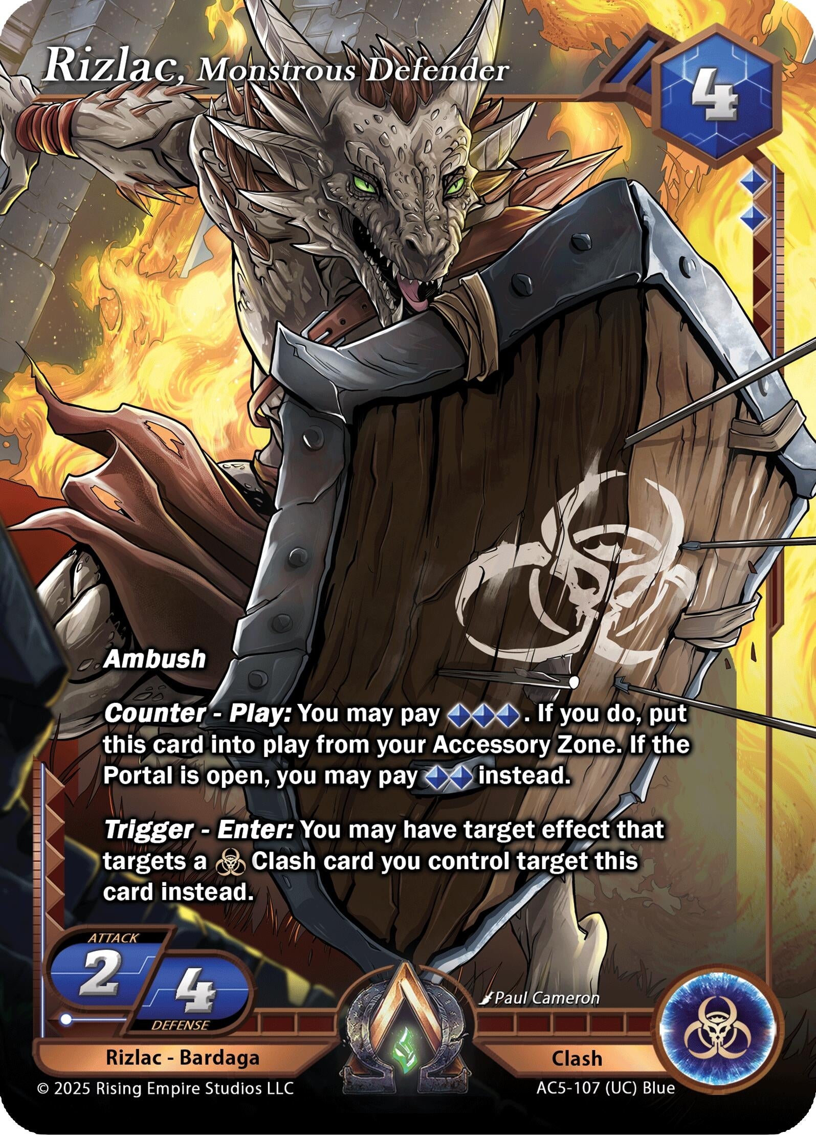 Image for Rizlac, Monstrous Defender (Equilibrium) (AC5-107) - Alpha Clash