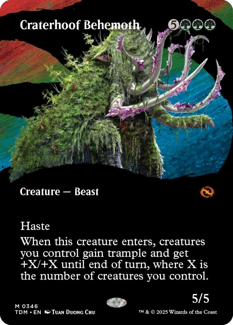 Image for Craterhoof Behemoth (Borderless) (Tarkir: Dragonstorm) (346) - Magic: The Gathering
