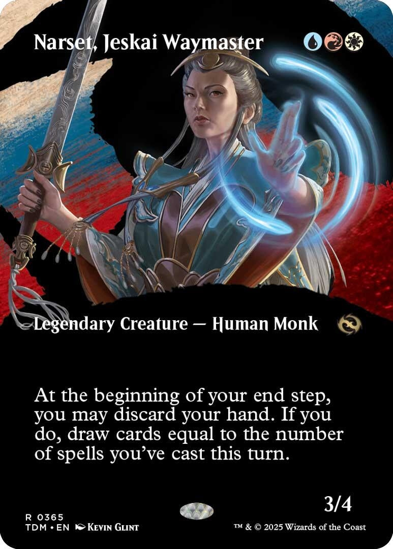 Image for Narset, Jeskai Waymaster (Borderless) (Tarkir: Dragonstorm) (365) - Magic: The Gathering