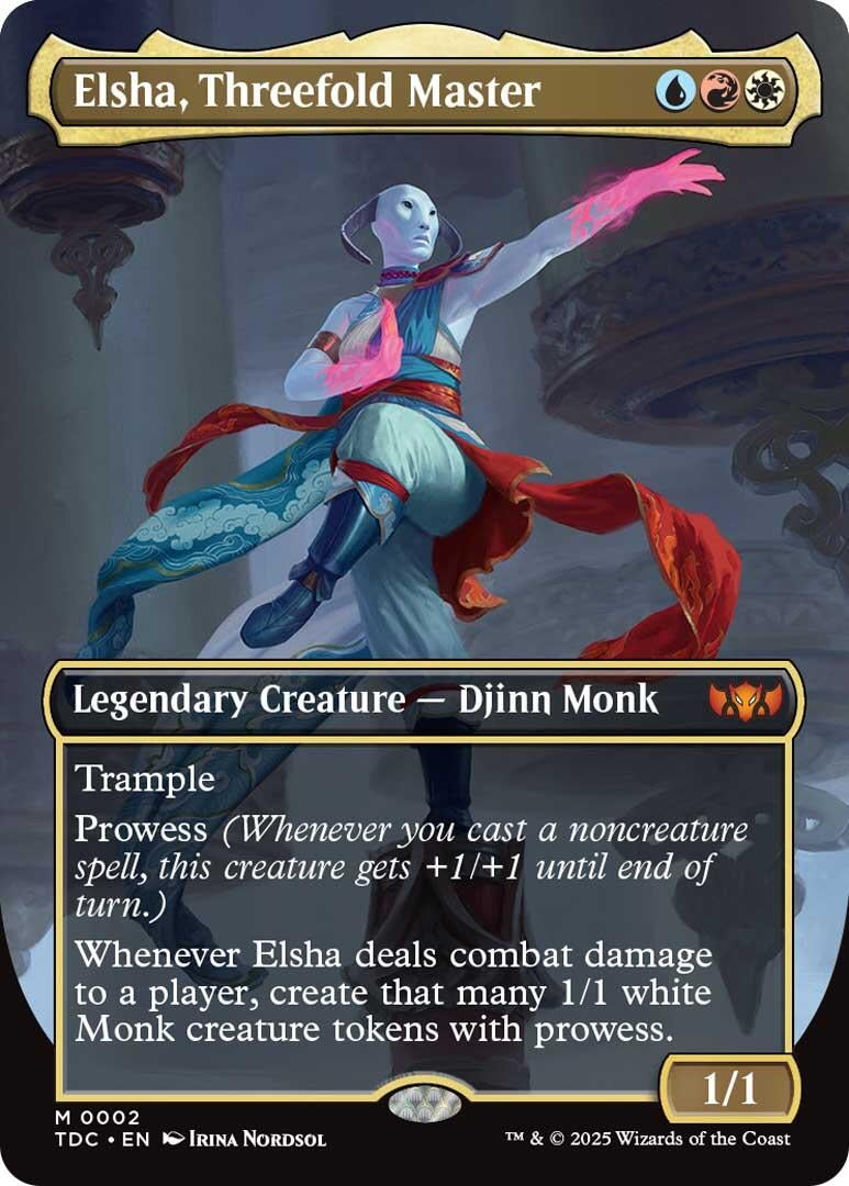 Image for Elsha, Threefold Master (Borderless) (Commander: Tarkir: Dragonstorm) (2) - Magic: The Gathering