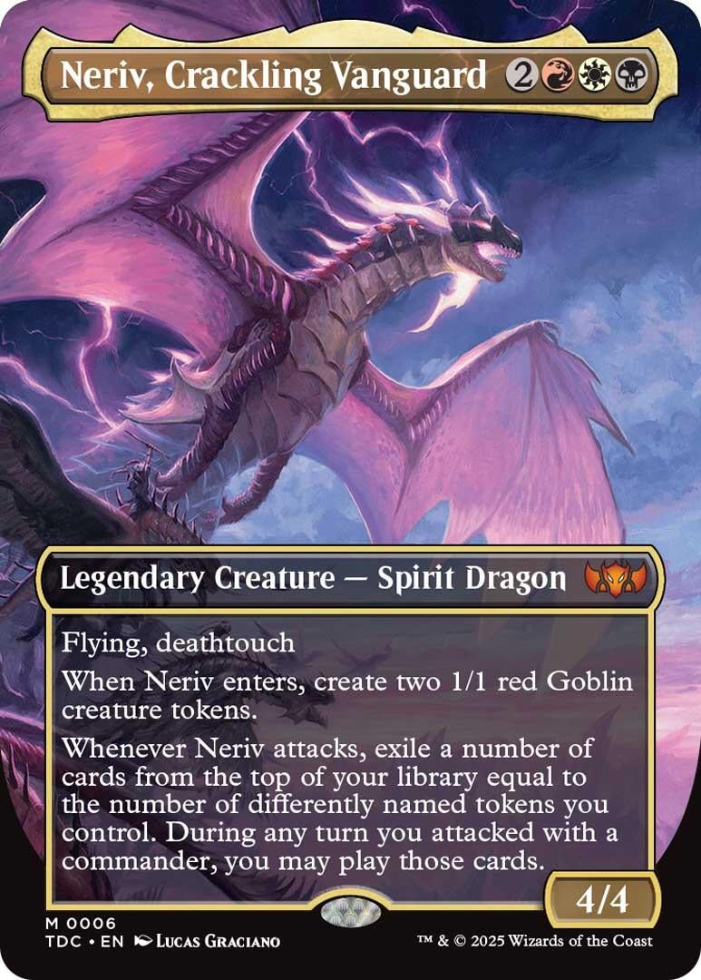 Image for Neriv, Crackling Vanguard (Borderless) (Commander: Tarkir: Dragonstorm) (6) - Magic: The Gathering