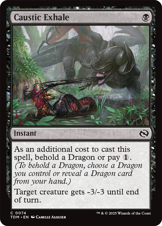 Image for Caustic Exhale (Tarkir: Dragonstorm) (74) - Magic: The Gathering