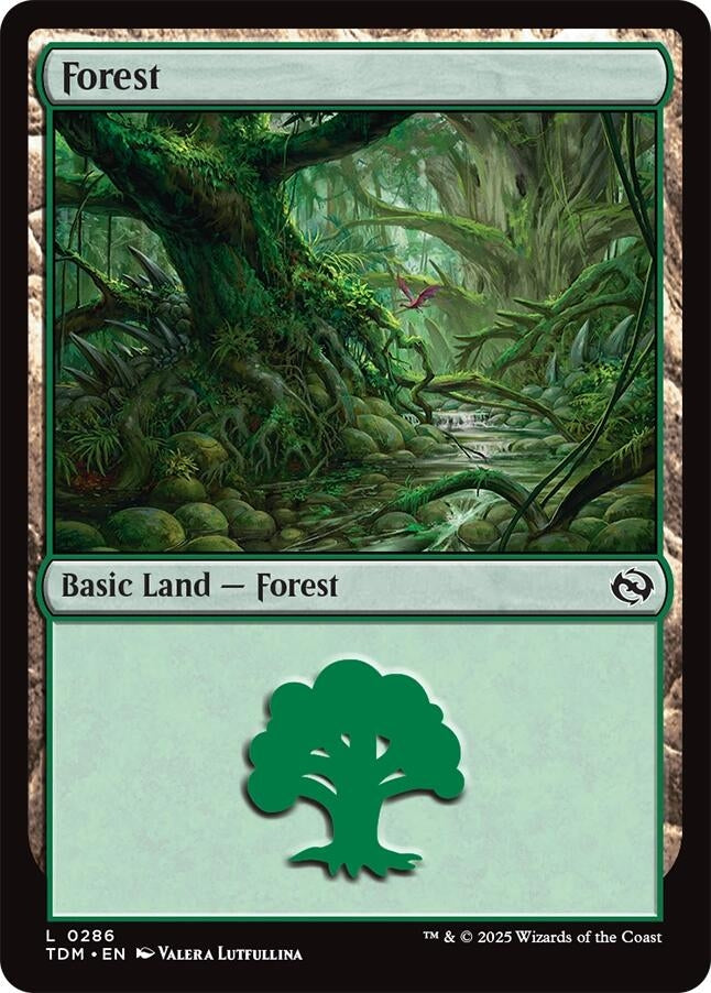 Image for Forest (0286) (Tarkir: Dragonstorm) (286) - Magic: The Gathering