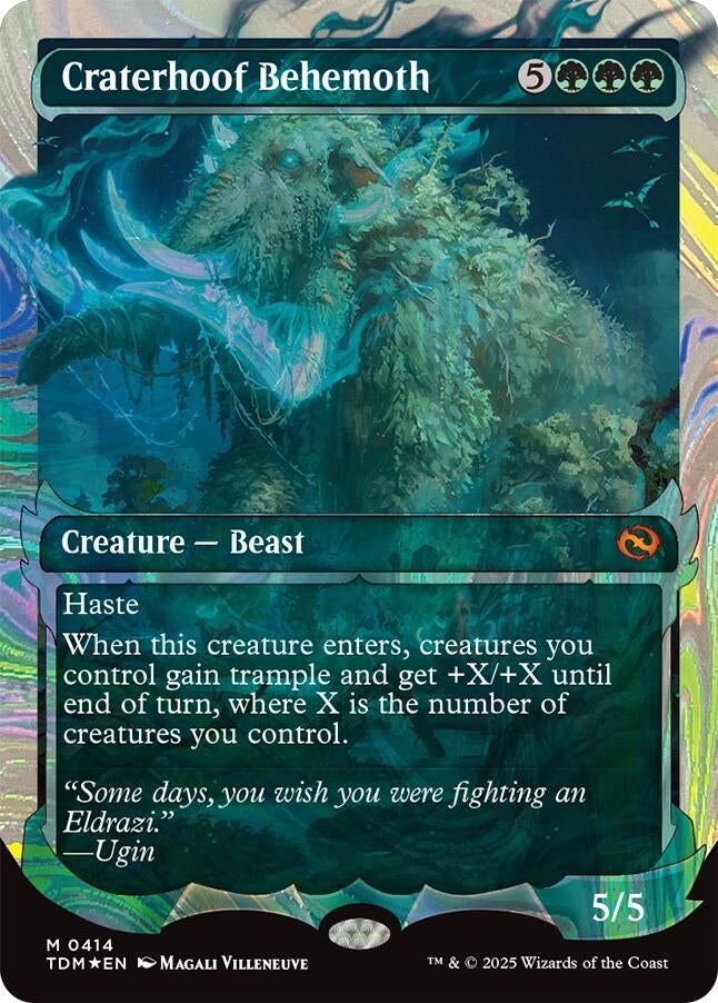 Image for Craterhoof Behemoth (Showcase) (Halo Foil) (Tarkir: Dragonstorm) (414) - Magic: The Gathering