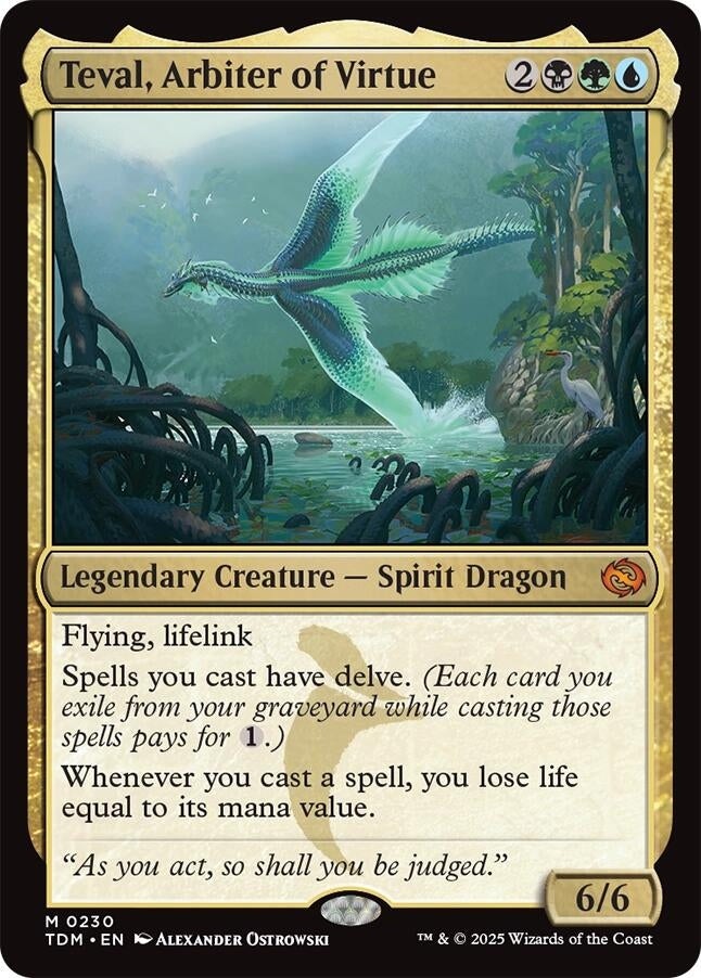 Image for Teval, Arbiter of Virtue (Tarkir: Dragonstorm) (230) - Magic: The Gathering