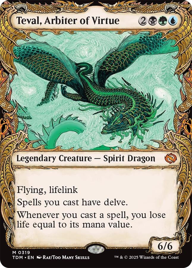 Image for Teval, Arbiter of Virtue (Showcase) (Tarkir: Dragonstorm) (319) - Magic: The Gathering