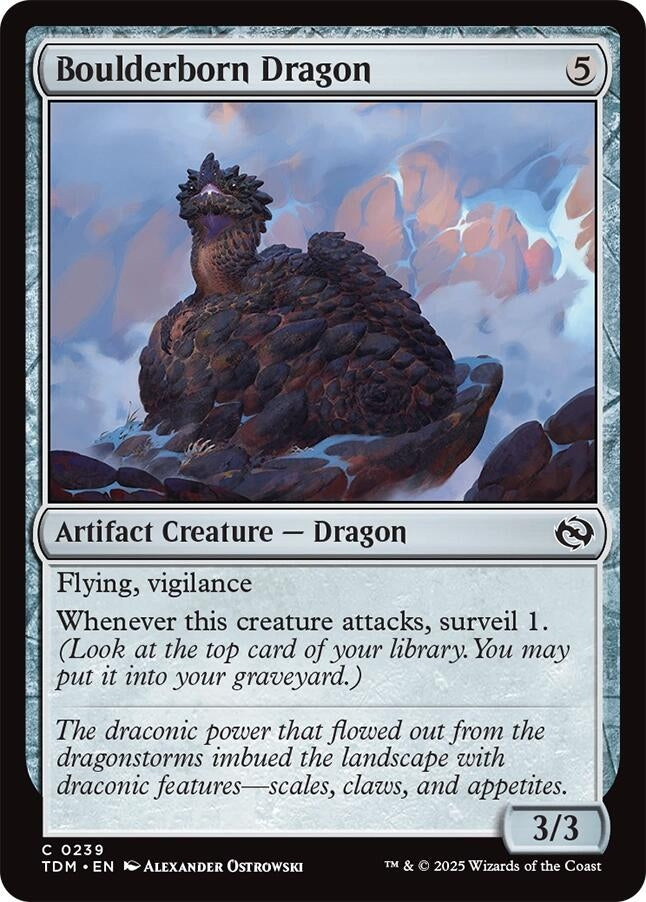 Image for Boulderborn Dragon (Tarkir: Dragonstorm) (239) - Magic: The Gathering