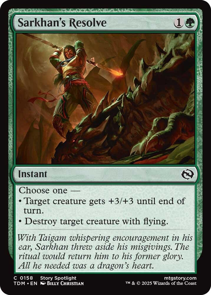 Image for Sarkhan's Resolve (Tarkir: Dragonstorm) (158) - Magic: The Gathering