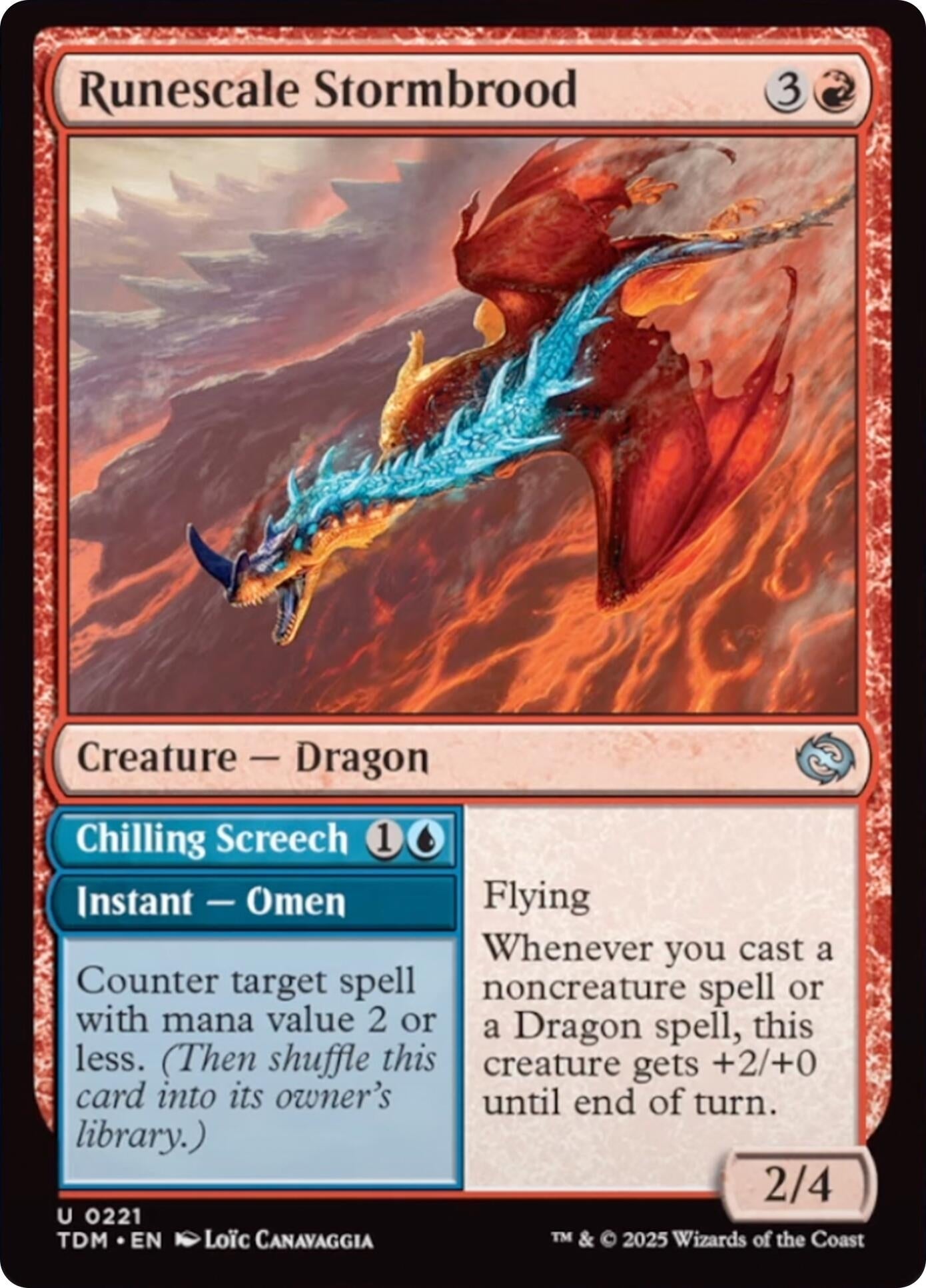 Image for Runescale Stormbrood (Tarkir: Dragonstorm) (221) - Magic: The Gathering