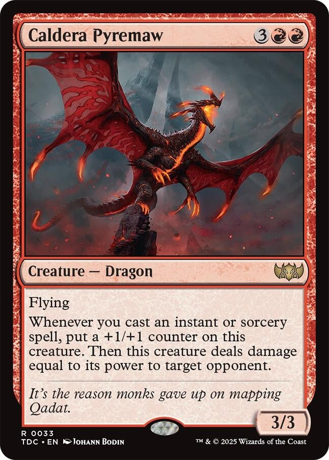 Image for Caldera Pyremaw (Commander: Tarkir: Dragonstorm) (33) - Magic: The Gathering