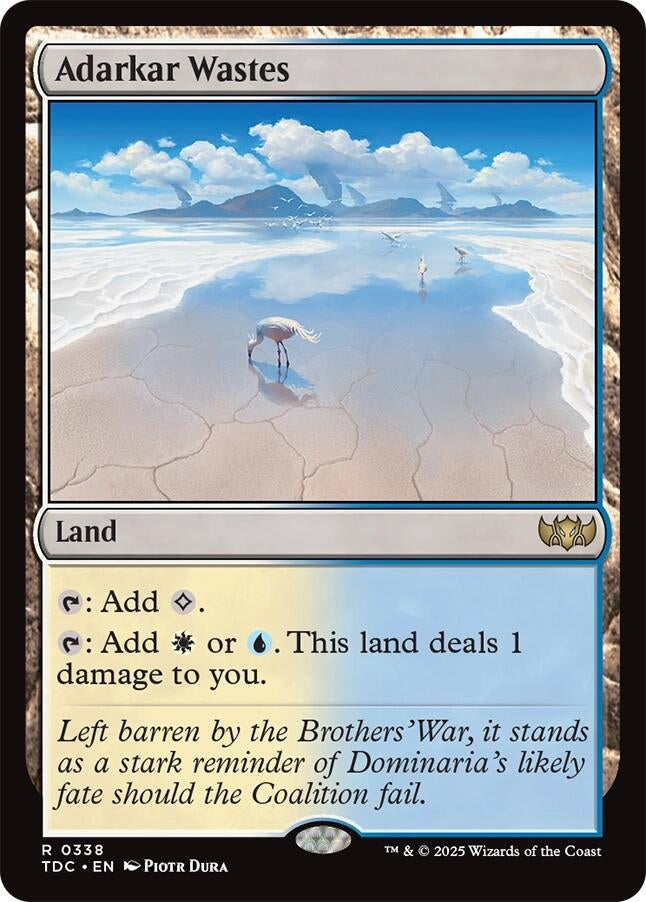 Image for Adarkar Wastes (Commander: Tarkir: Dragonstorm) (338) - Magic: The Gathering
