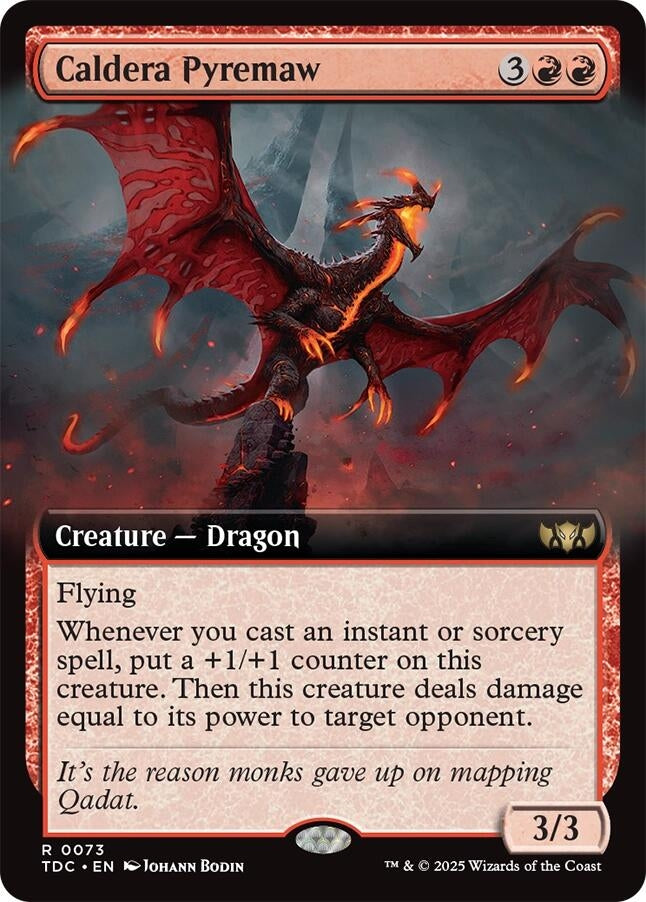 Image for Caldera Pyremaw (Extended Art) (Commander: Tarkir: Dragonstorm) (73) - Magic: The Gathering