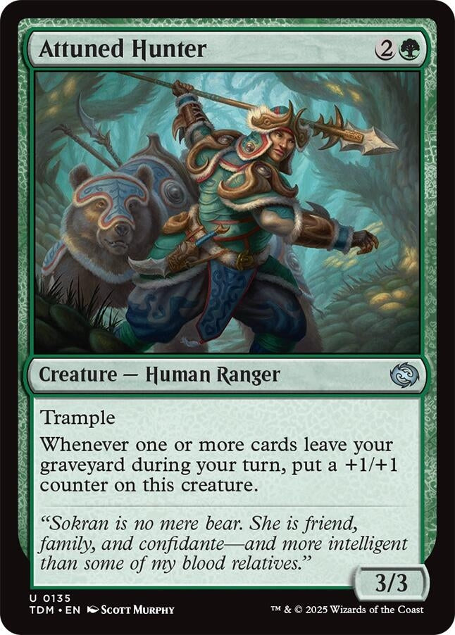 Image for Attuned Hunter (Tarkir: Dragonstorm) (135) - Magic: The Gathering