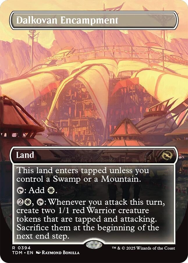 Image for Dalkovan Encampment (Borderless) (Tarkir: Dragonstorm) (394) - Magic: The Gathering
