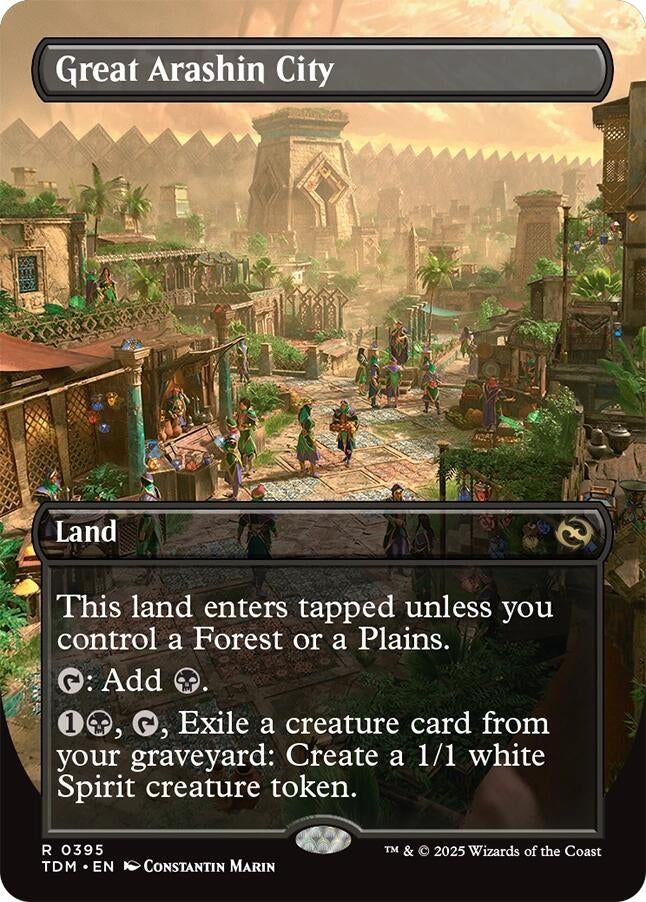 Image for Great Arashin City (Borderless) (Tarkir: Dragonstorm) (395) - Magic: The Gathering