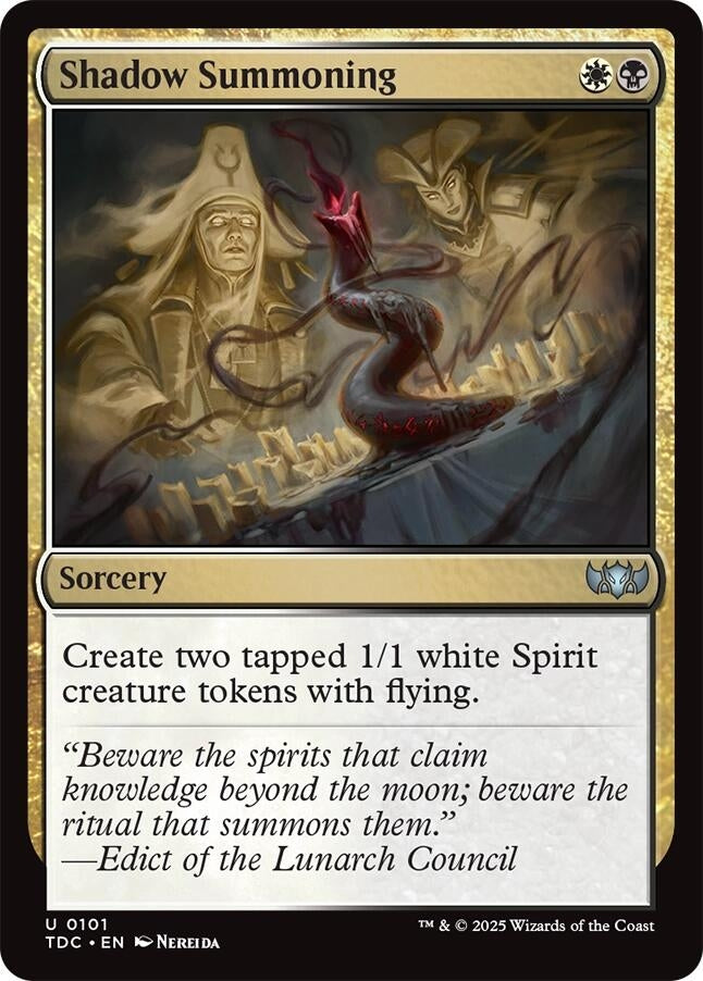 Image for Shadow Summoning (Commander: Tarkir: Dragonstorm) (101) - Magic: The Gathering