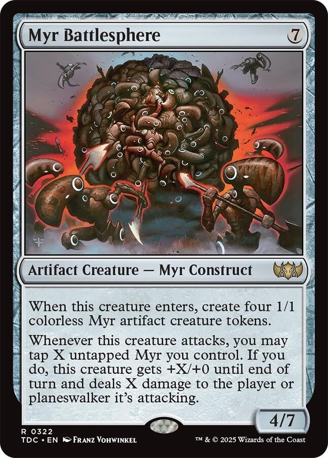 Image for Myr Battlesphere (Commander: Tarkir: Dragonstorm) (322) - Magic: The Gathering