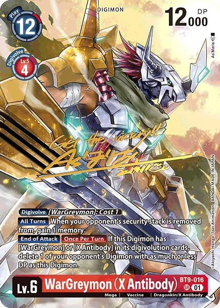 Image for WarGreymon (X Antibody) (Rare Pull) (BT21) (BT9-016 SR) - Digimon Card Game