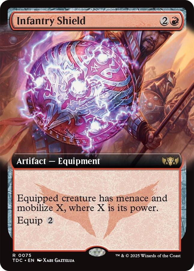 Image for Infantry Shield (Extended Art) (Commander: Tarkir: Dragonstorm) (75) - Magic: The Gathering