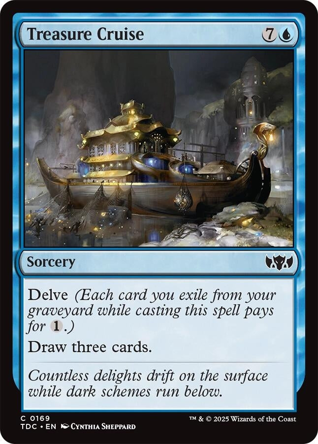 Image for Treasure Cruise (Commander: Tarkir: Dragonstorm) (169) - Magic: The Gathering