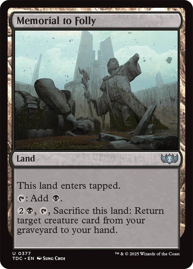 Image for Memorial to Folly (Commander: Tarkir: Dragonstorm) (377) - Magic: The Gathering