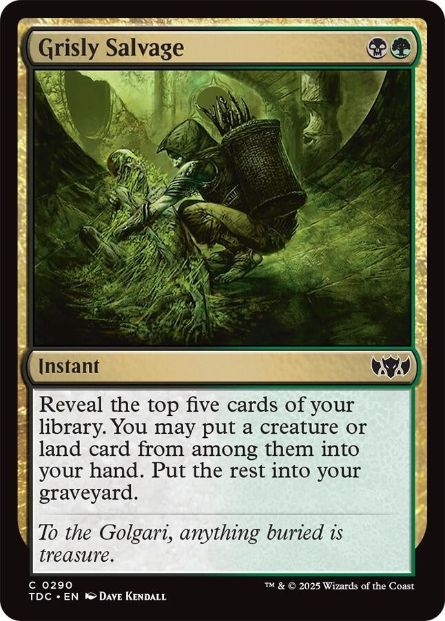 Image for Grisly Salvage (Commander: Tarkir: Dragonstorm) (290) - Magic: The Gathering