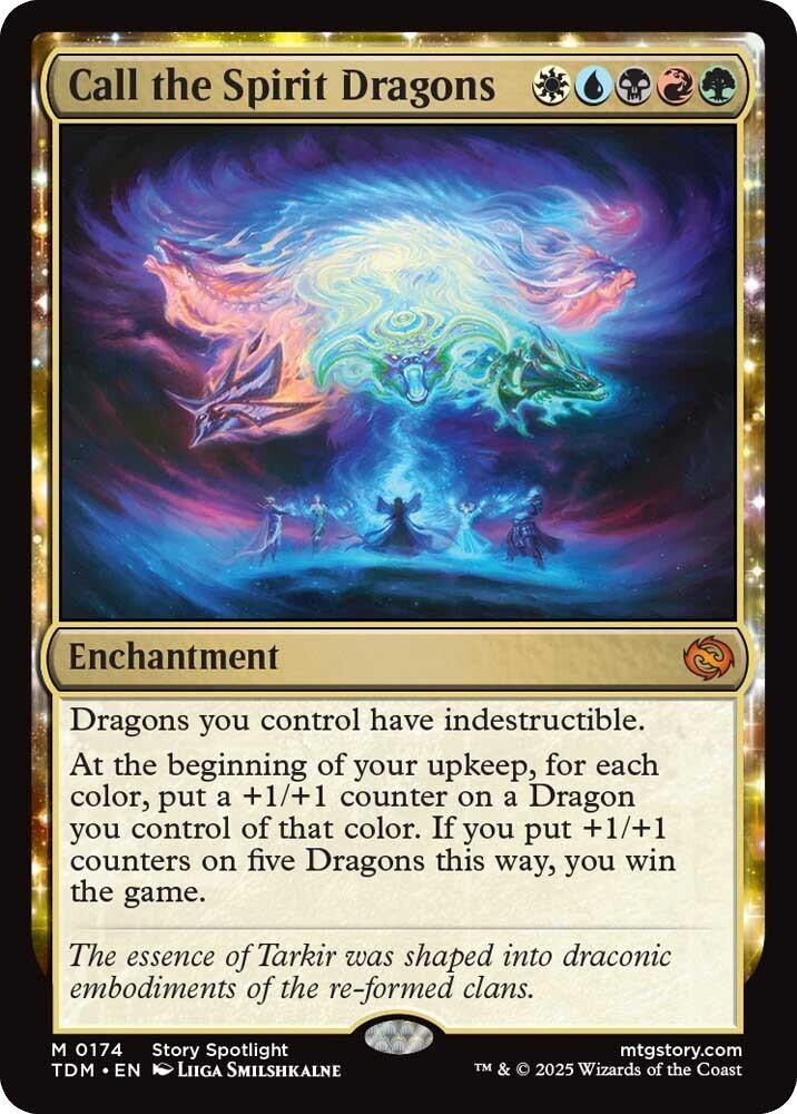 Image for Call the Spirit Dragons (Tarkir: Dragonstorm) (174) - Magic: The Gathering