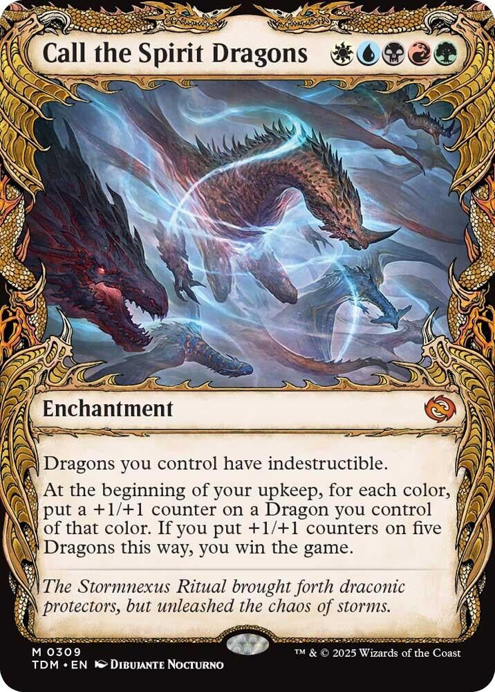 Image for Call the Spirit Dragons (Showcase) (Tarkir: Dragonstorm) (309) - Magic: The Gathering
