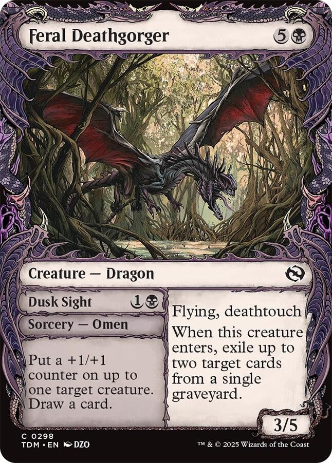 Image for Feral Deathgorger (Showcase) (Tarkir: Dragonstorm) (298) - Magic: The Gathering