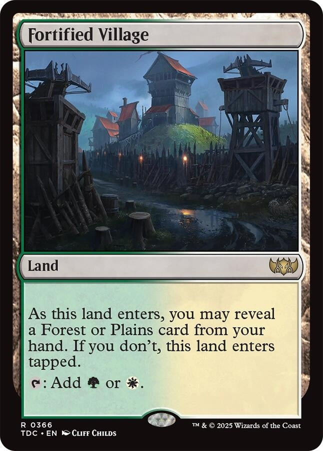 Image for Fortified Village (Commander: Tarkir: Dragonstorm) (366) - Magic: The Gathering