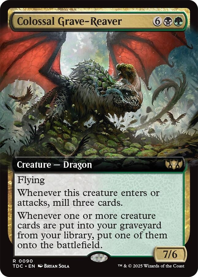Image for Colossal Grave-Reaver (Extended Art) (Commander: Tarkir: Dragonstorm) (90) - Magic: The Gathering