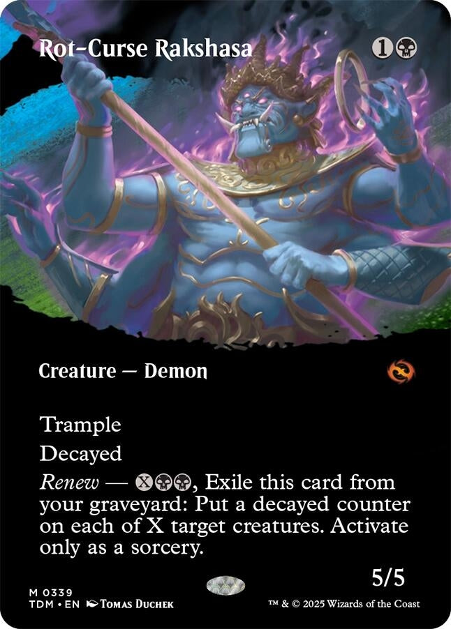 Image for Rot-Curse Rakshasa (Borderless) (Tarkir: Dragonstorm) (339) - Magic: The Gathering