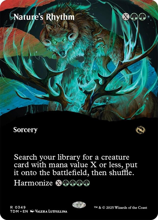 Image for Nature's Rhythm (Borderless) (Tarkir: Dragonstorm) (349) - Magic: The Gathering