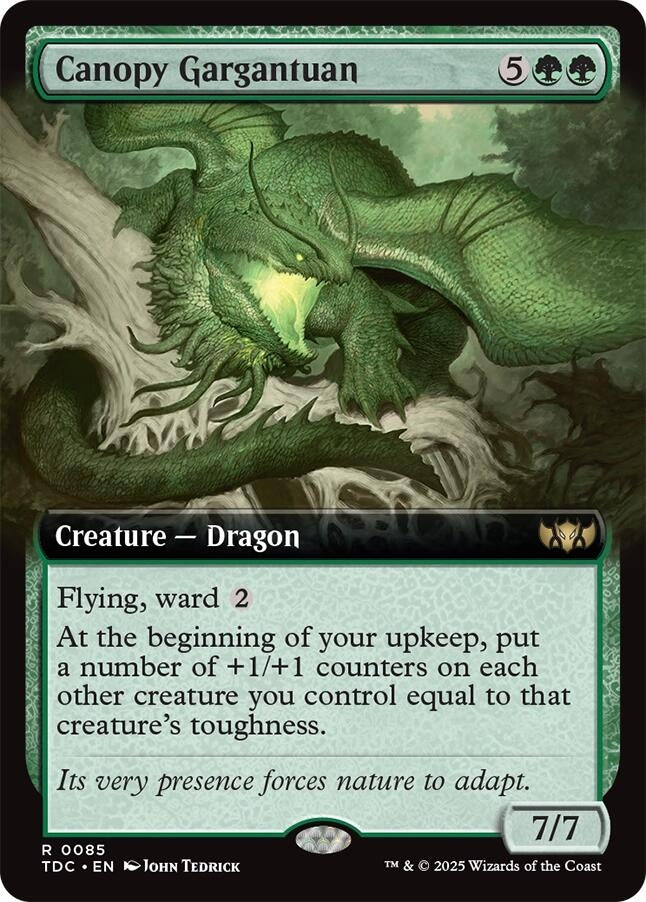 Image for Canopy Gargantuan (Extended Art) (Commander: Tarkir: Dragonstorm) (85) - Magic: The Gathering