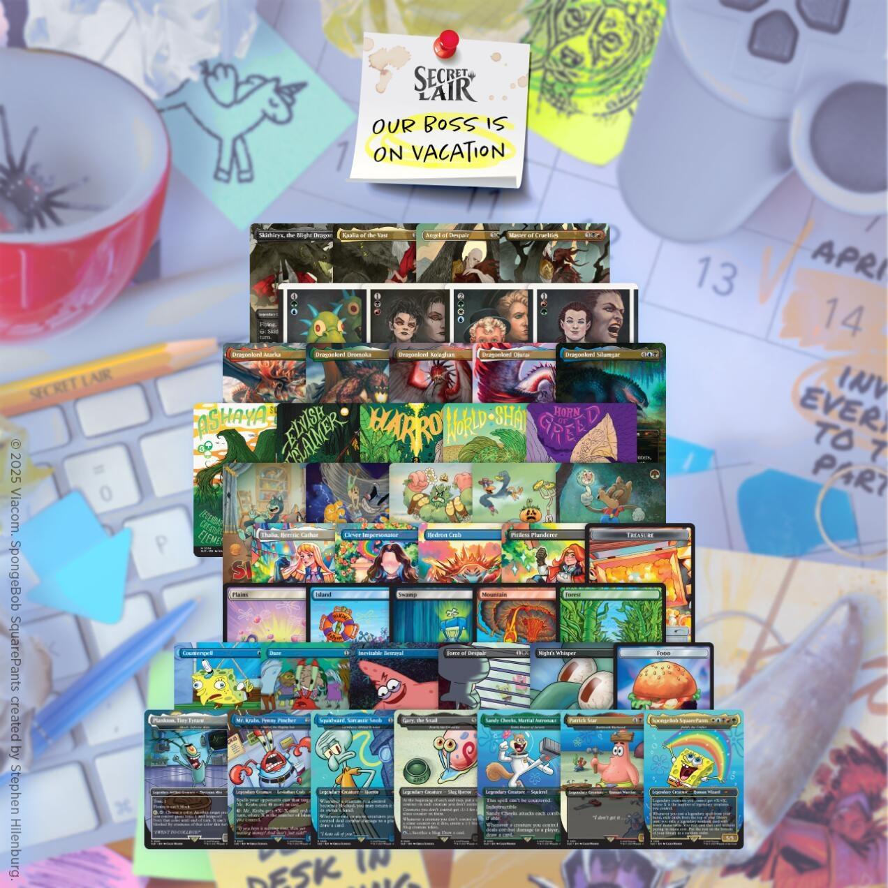 Image for Secret Lair Drop: Our Boss is on Vacation Superdrop: Desk Fort Made of Non-Foils Bundle - Magic: The Gathering