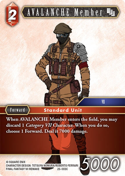 Image for AVALANCHE Member (Tears of the Planet) (25-003C) - Final Fantasy TCG