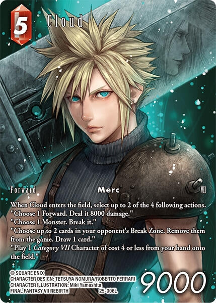 Image for Cloud (Full Art) (Tears of the Planet) (25-006L) - Final Fantasy TCG