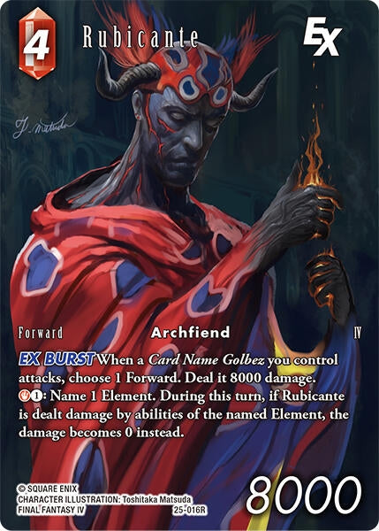 Image for Rubicante EX (Full Art) (Tears of the Planet) (25-016R) - Final Fantasy TCG