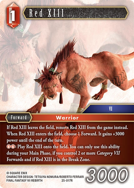 Image for Red XIII (Tears of the Planet) (25-017R) - Final Fantasy TCG
