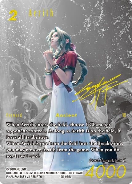 Image for Aerith (Full Art Signature) (Tears of the Planet) (25-035L) - Final Fantasy TCG
