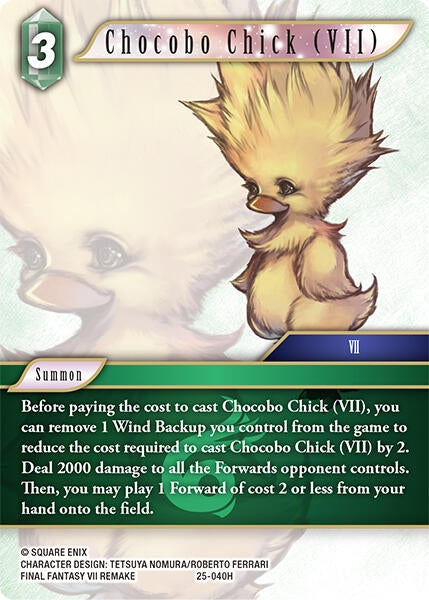 Image for Chocobo Chick (VII) (Tears of the Planet) (25-040H) - Final Fantasy TCG