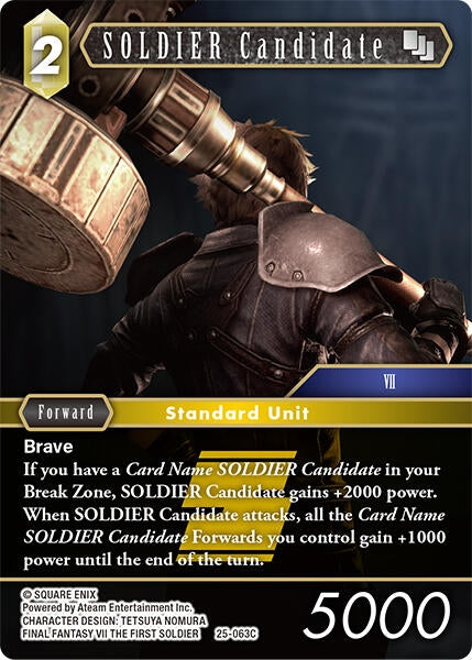 Image for SOLDIER Candidate (25-063C) (Tears of the Planet) (25-063C) - Final Fantasy TCG