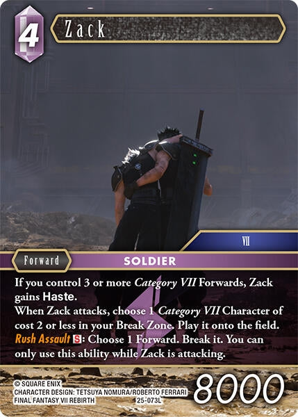Image for Zack (Tears of the Planet) (25-073L) - Final Fantasy TCG